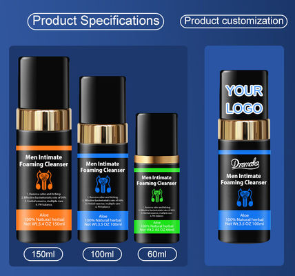 100% Ervas Naturais Homens Intim Wash Set para marca privada e benefícios antimicrobianos