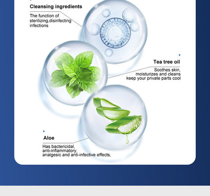 100% Ervas Naturais Homens Intim Wash Set para marca privada e benefícios antimicrobianos