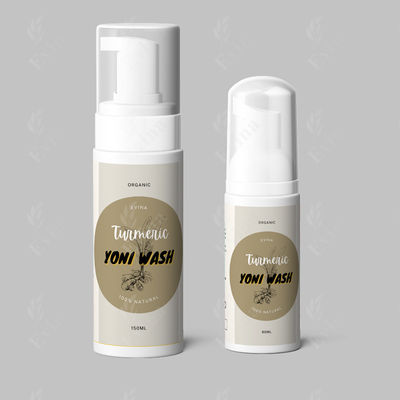 Limpeza vaginal com rótulo privado Lavar de ervas naturais líquido Curcuma Yoni Wash