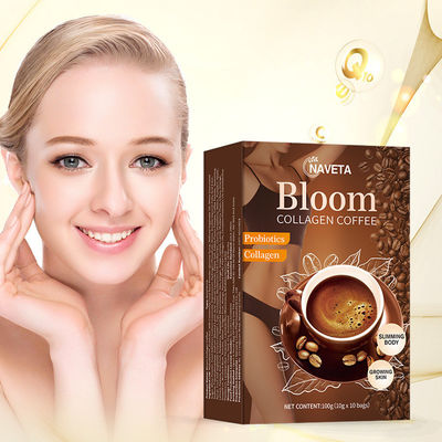 Pure Organic Bloom Slimming Coffee Powder com Colágeno Solução Natural de Perda de Peso