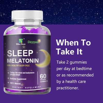 Marca privada Goma de melatonina para melhor sono e relaxamento 24 meses de validade