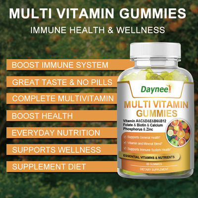 60 Gummies Multi Vitamina Marca Privada Suplemento Alimentar de Saúde para Aumentar o Sistema Imunológico