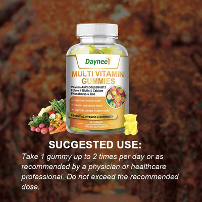 60 Gummies Multi Vitamina Marca Privada Suplemento Alimentar de Saúde para Aumentar o Sistema Imunológico