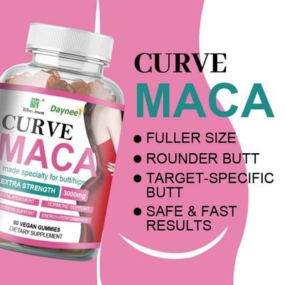 Aumente a sua imunidade com 24 meses de vida útil Maca Gummies OEM personalizado doces moles
