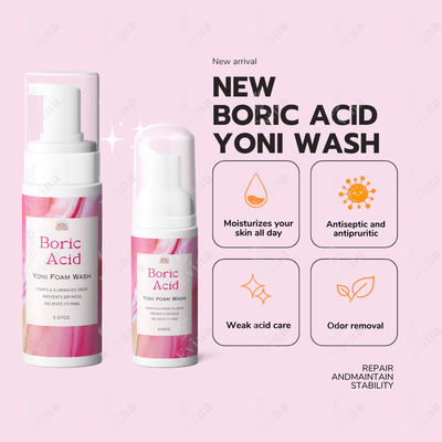 Limpeza íntima personalizada Etiqueta personalizada Ácido bórico Yoni Lava com ervas naturais