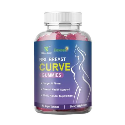 BBL Breast Curve Gummies Aumento do Butt Natural com Ashwagandha 36 meses de Vida útil