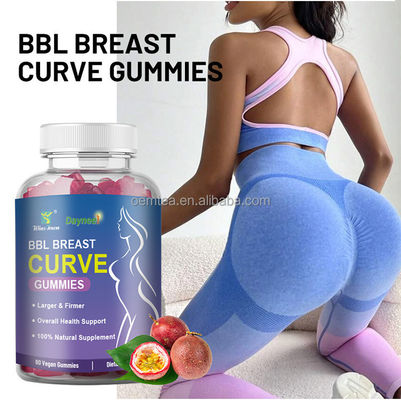 BBL Breast Curve Gummies Aumento do Butt Natural com Ashwagandha 36 meses de Vida útil
