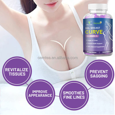 BBL Breast Curve Gummies Aumento do Butt Natural com Ashwagandha 36 meses de Vida útil