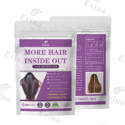 Suplemento de chá natural e orgânico para crescimento rápido do cabelo