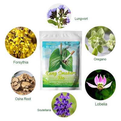 100% de fumo de pulmão natural Chá para uma saúde pulmonar ótima Especificação do produto 3g*20