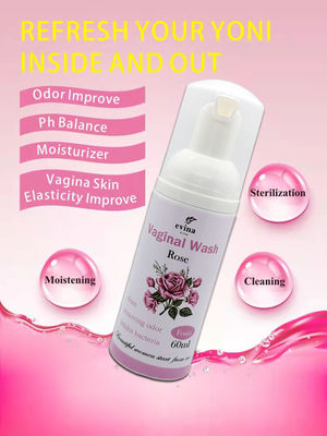 60 ml espuma higiene vaginal pH cuidados feminino lavagem com amostra gratuita e 2 anos de validade