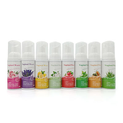 Formulário 100% natural de ervas espumante pH equilibrador limpador íntimo lavagem para mulheres higiene