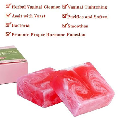 100% Ervas Orgânicas Naturais Yoni Sabão para Mulheres Limpeza Vaginal e Limpeza Profunda