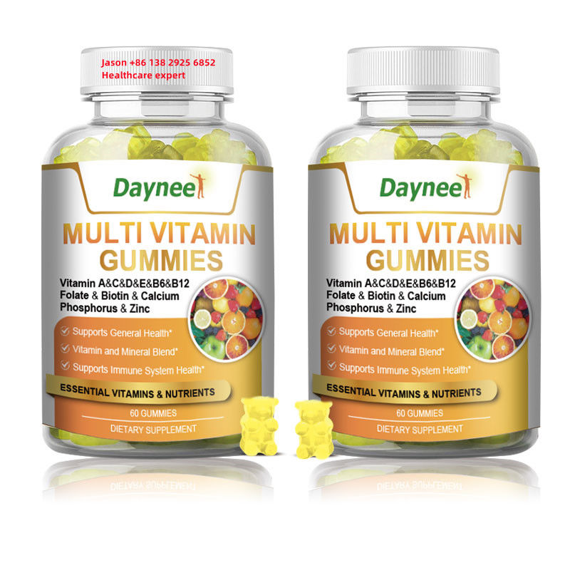 60 Gummies Multi Vitamina Marca Privada Suplemento Alimentar de Saúde para Aumentar o Sistema Imunológico