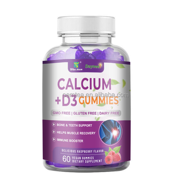 24 meses Prazo de validade Calcio D3 Vitamina Magnésio Gumas para apoio ao desenvolvimento ósseo